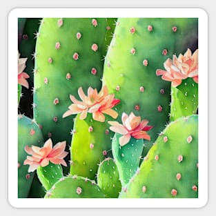 Watercolor cactus plant cactus pattern Sticker